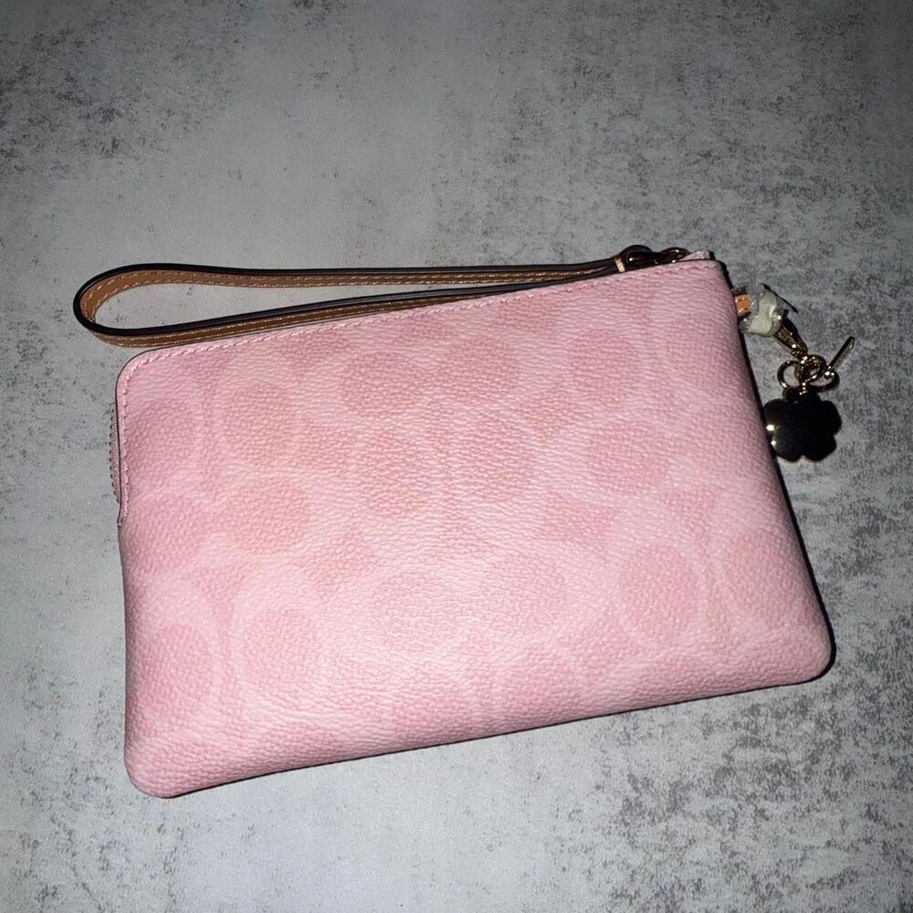 Powder Pink Coach wristlet - Picture 3 of 6